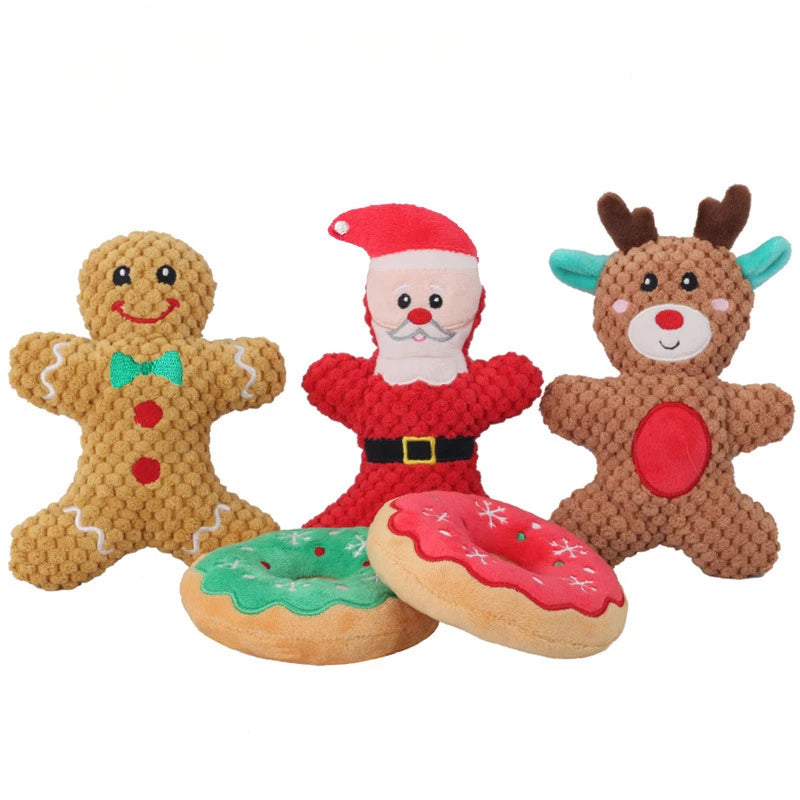 Christmas Plush Squeaky Dog Toys