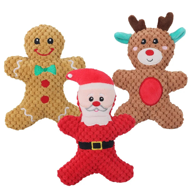 Christmas Plush Squeaky Dog Toys