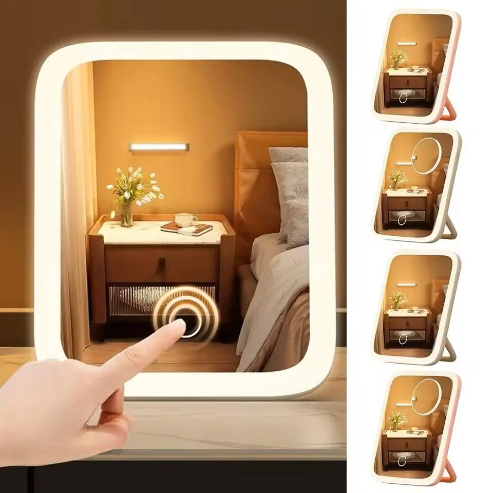 LED Vanity Mirror USB Powered Rotatable Tablet Mirror