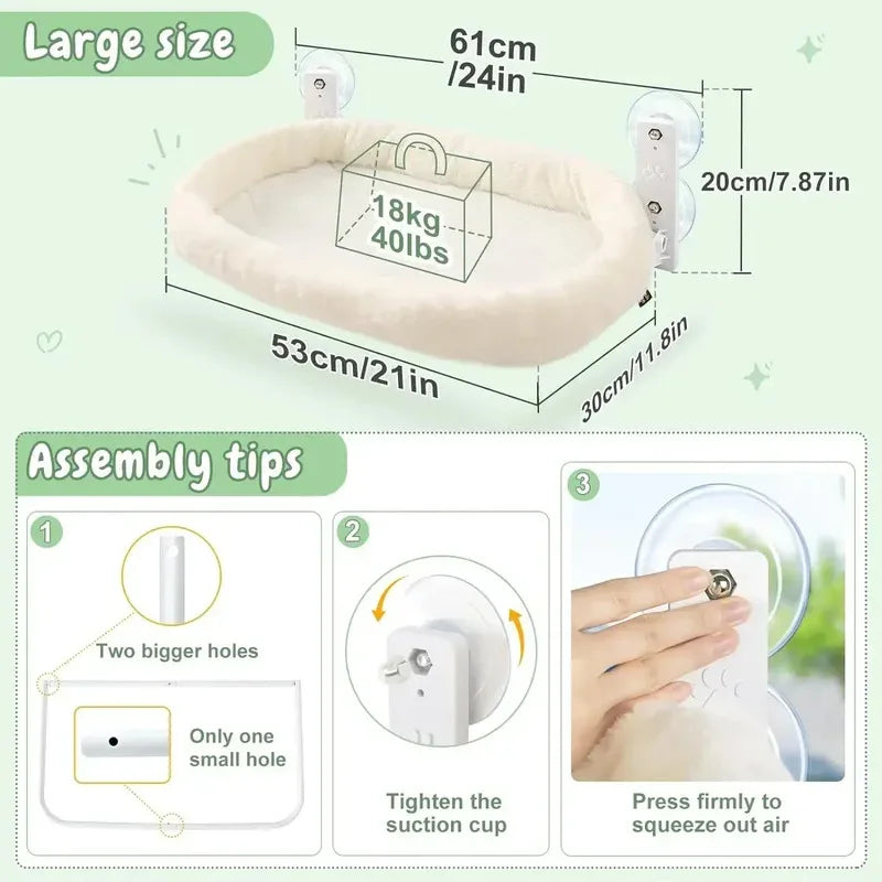 Window Cat Hammock - Strong Suction Cup Hammock