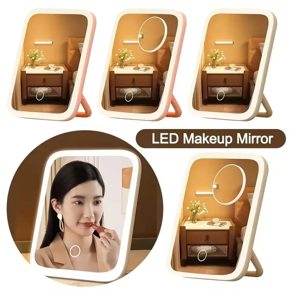 LED Vanity Mirror USB Powered Rotatable Tablet Mirror